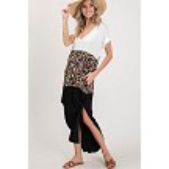 Leopard Color block v neck maxi dress USA CY Fashion see measurements - Picture 11 of 16